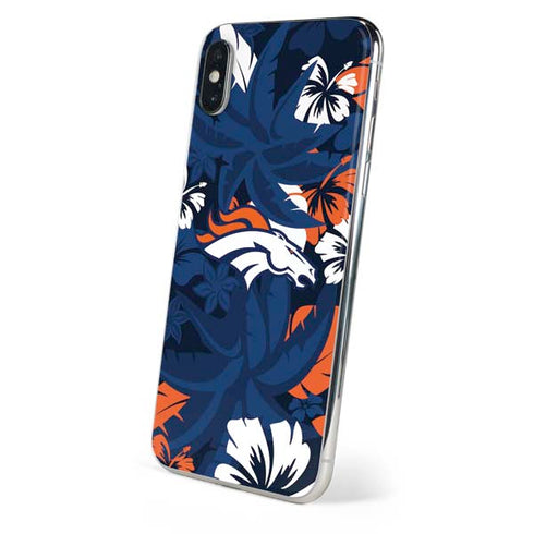 NFL Denver Broncos Tropical Print iPhone XS Skin