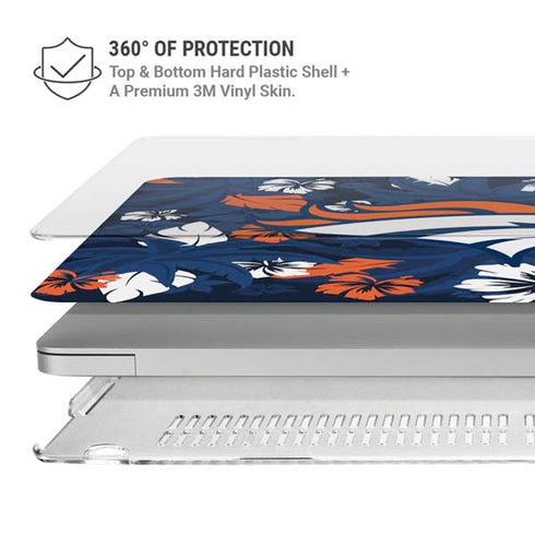NFL Denver Broncos Tropical Print MacBook Air 15in (2023-2025) Case plus Skin
