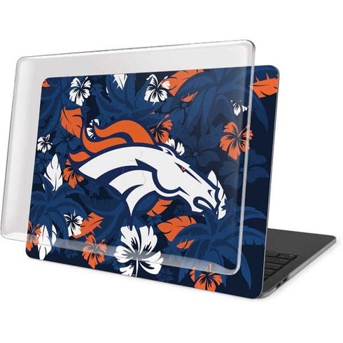 NFL Denver Broncos Tropical Print MacBook Pro 13in (2020) Case plus Skin