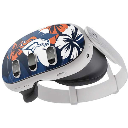NFL Denver Broncos Tropical Print Meta Quest 3 Skin