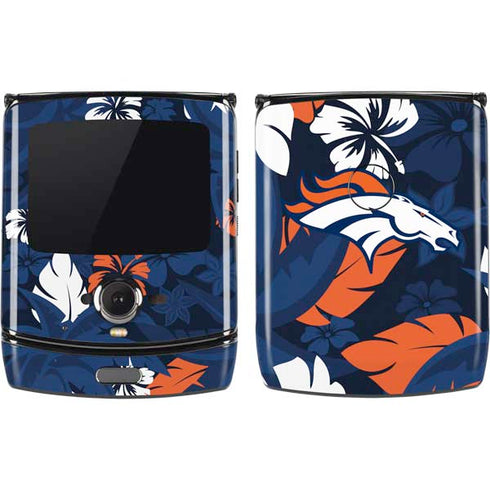 NFL Denver Broncos Tropical Print Motorola RAZR Skin