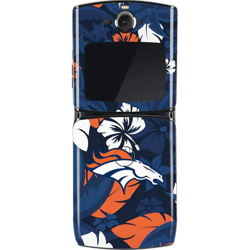 NFL Denver Broncos Tropical Print Motorola RAZR Skin