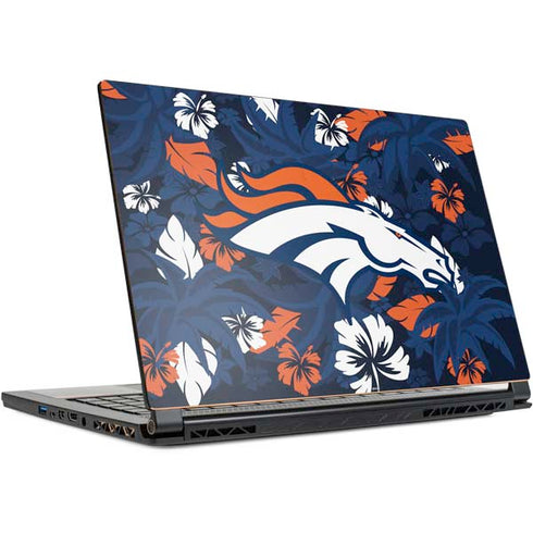 NFL Denver Broncos Tropical Print MSI GS65 Stealth Laptop Skin