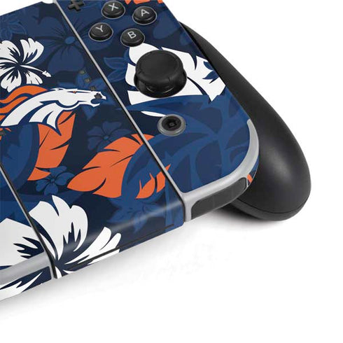 NFL Denver Broncos Tropical Print Nintendo Switch OLED (2021) Skin