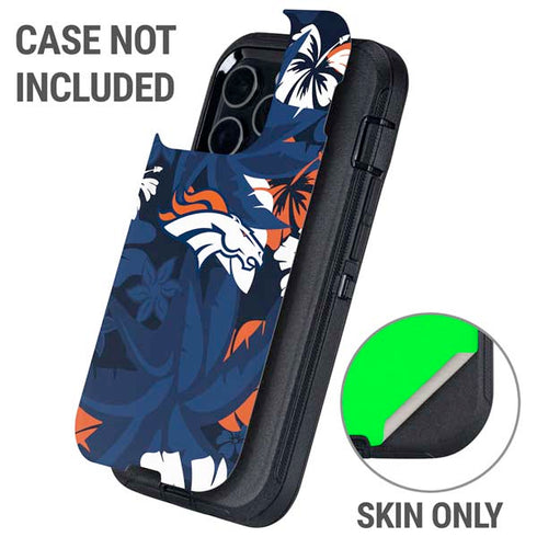 NFL Denver Broncos Tropical Print Otterbox Defender iPhone Skin