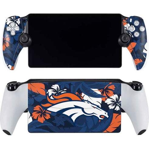 NFL Denver Broncos Tropical Print PlayStation Portal Remote Player Skin