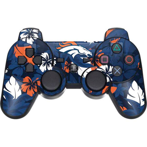 NFL Denver Broncos Tropical Print PS3 Dual Shock wireless controller Skin