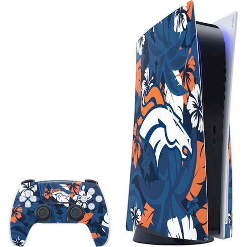 NFL Denver Broncos Tropical Print PS5 Bundle Skin