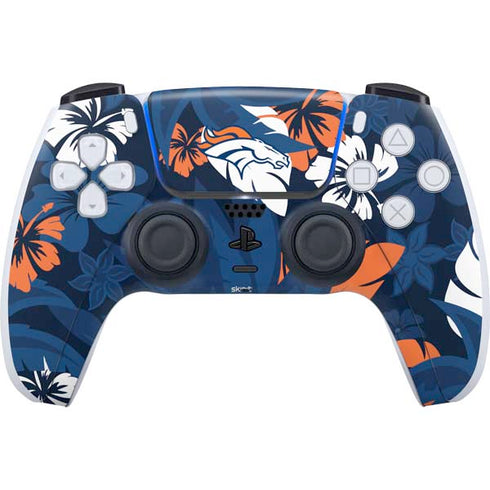 NFL Denver Broncos Tropical Print PS5 Controller Skin