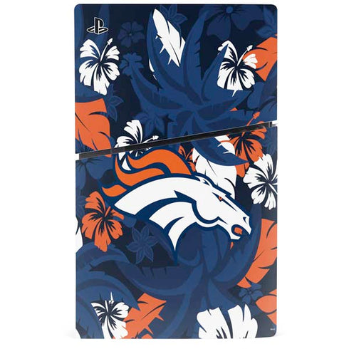 NFL Denver Broncos Tropical Print PS5 Slim Digital Edition Bundle Skin
