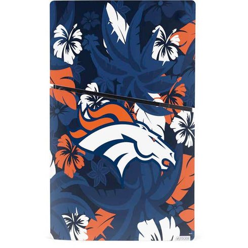 NFL Denver Broncos Tropical Print PS5 Slim Digital Edition Console Skin