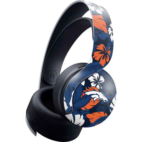 NFL Denver Broncos Tropical Print PULSE 3D Wireless Headset for PS5 Skin