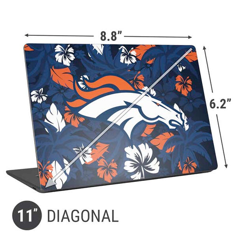 NFL Denver Broncos Tropical Print Universal Laptop 11in (8.8 x 6.2in) Skin