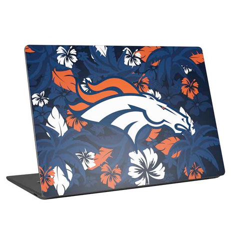 NFL Denver Broncos Tropical Print Universal Laptop 12in (9.8 x 6.8in) Skin