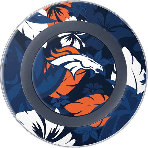 NFL Denver Broncos Tropical Print Wireless Charger Skin