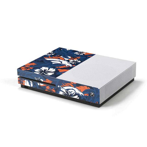 NFL Denver Broncos Tropical Print Xbox One S Console Skin
