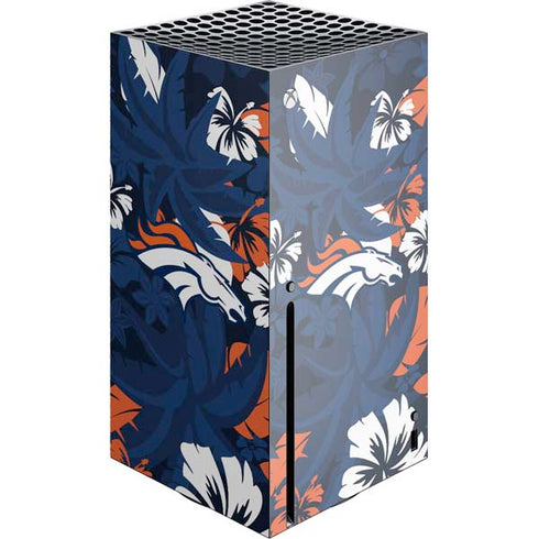 NFL Denver Broncos Tropical Print Xbox Series X Console Skin
