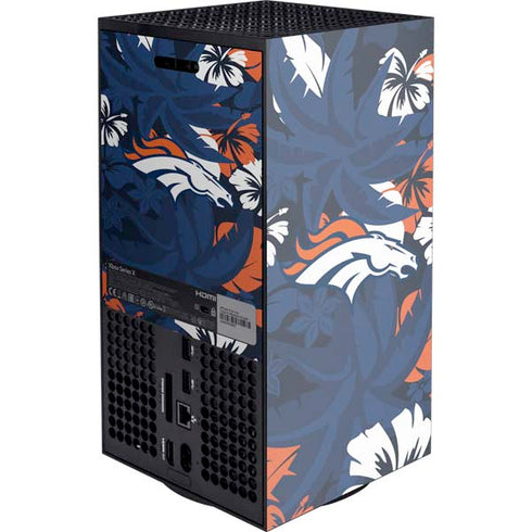 NFL Denver Broncos Tropical Print Xbox Series X Console Skin
