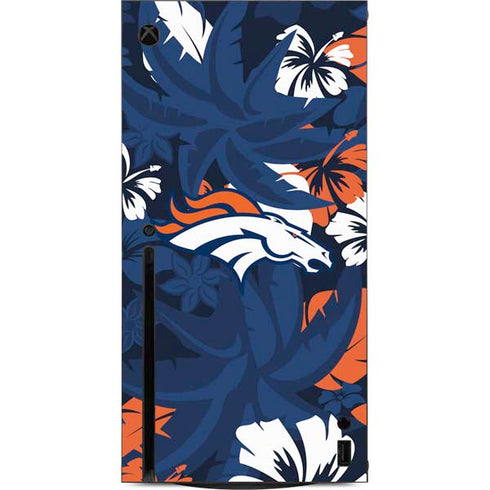 NFL Denver Broncos Tropical Print Xbox Series X Console Skin