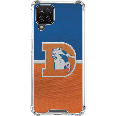 NFL Denver Broncos Vintage Galaxy A12 Clear Case