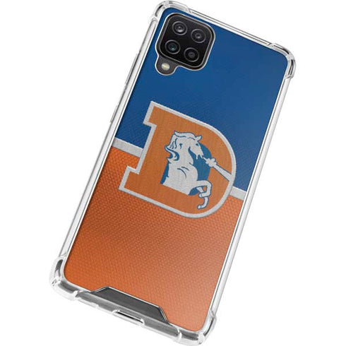 NFL Denver Broncos Vintage Galaxy A12 Clear Case