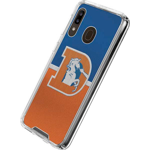 NFL Denver Broncos Vintage Galaxy A30 Clear Case