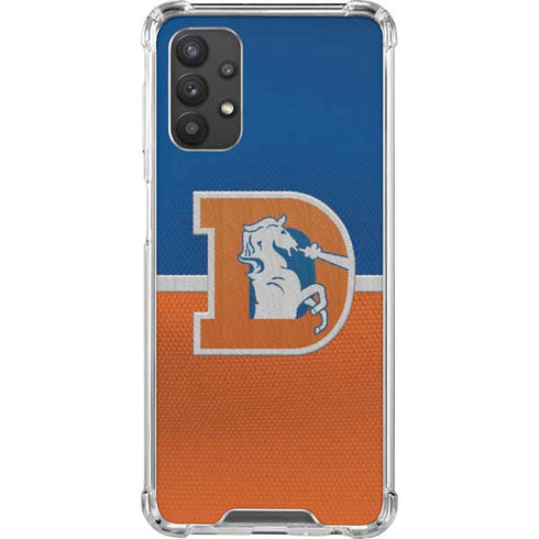 NFL Denver Broncos Vintage Galaxy A32 5G Clear Case