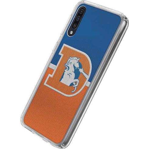 NFL Denver Broncos Vintage Galaxy A50 Clear Case