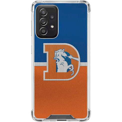 NFL Denver Broncos Vintage Galaxy A52 5G Clear Case