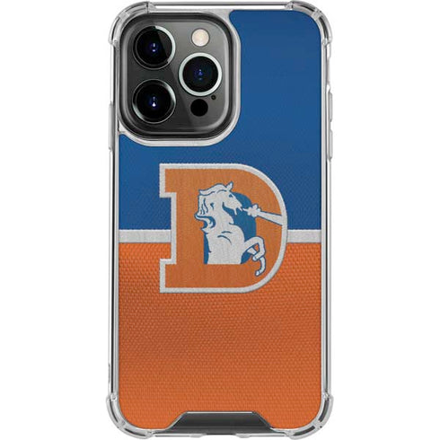 NFL Denver Broncos Vintage iPhone 13 Pro Clear Case