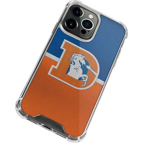 NFL Denver Broncos Vintage iPhone 14 Pro Clear Case