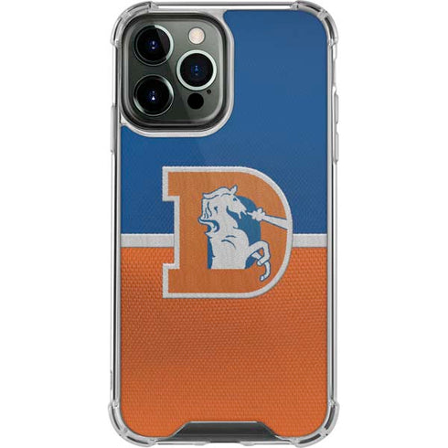 NFL Denver Broncos Vintage iPhone 14 Pro Max Clear Case