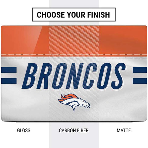 NFL Denver Broncos White Striped Dell Vostro Skin