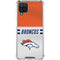 NFL Denver Broncos White Striped Galaxy A12 Clear Case