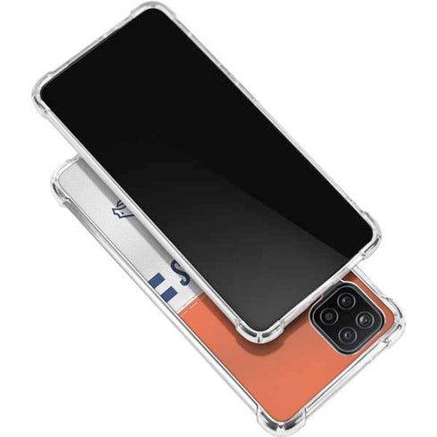 NFL Denver Broncos White Striped Galaxy A12 Clear Case