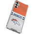 NFL Denver Broncos White Striped Galaxy A13 5G Clear Case