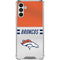 NFL Denver Broncos White Striped Galaxy A13 5G Clear Case