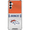 NFL Denver Broncos White Striped Galaxy A14 5G Clear Case