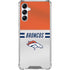 NFL Denver Broncos White Striped Galaxy A15 5G Clear Case