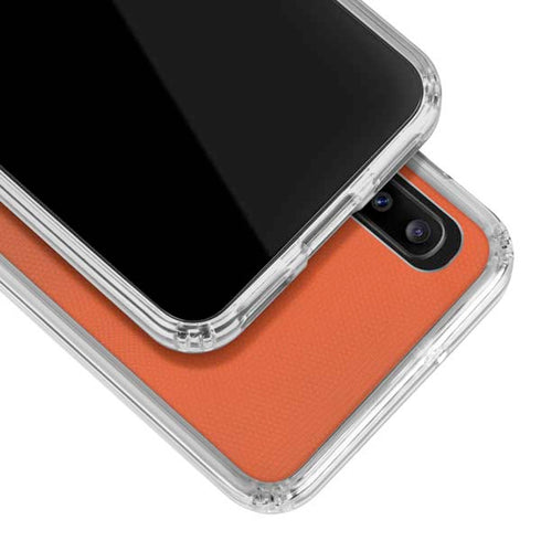 NFL Denver Broncos White Striped Galaxy A20 Clear Case