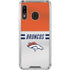 NFL Denver Broncos White Striped Galaxy A30 Clear Case