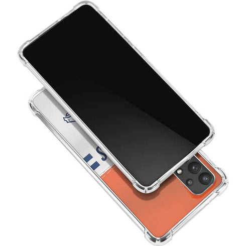 NFL Denver Broncos White Striped Galaxy A32 5G Clear Case
