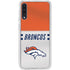 NFL Denver Broncos White Striped Galaxy A50 Clear Case