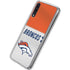 NFL Denver Broncos White Striped Galaxy A50 Clear Case