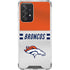 NFL Denver Broncos White Striped Galaxy A52 5G Clear Case