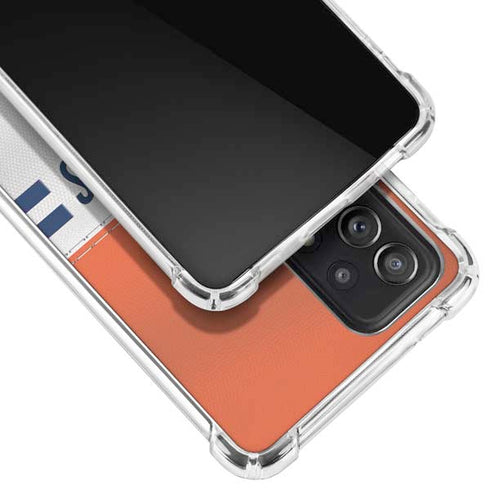NFL Denver Broncos White Striped Galaxy A52 5G Clear Case