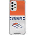 NFL Denver Broncos White Striped Galaxy A53 5G Clear Case