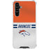 NFL Denver Broncos White Striped Galaxy A54 5G Clear Case