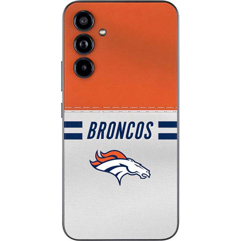 NFL Denver Broncos White Striped Galaxy A54 5G Skin