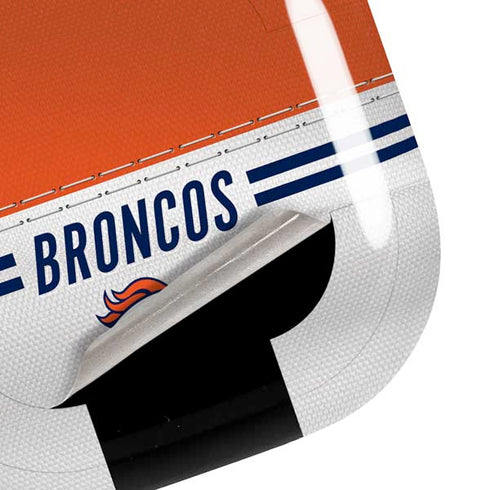 NFL Denver Broncos White Striped Galaxy Buds Pro Skin